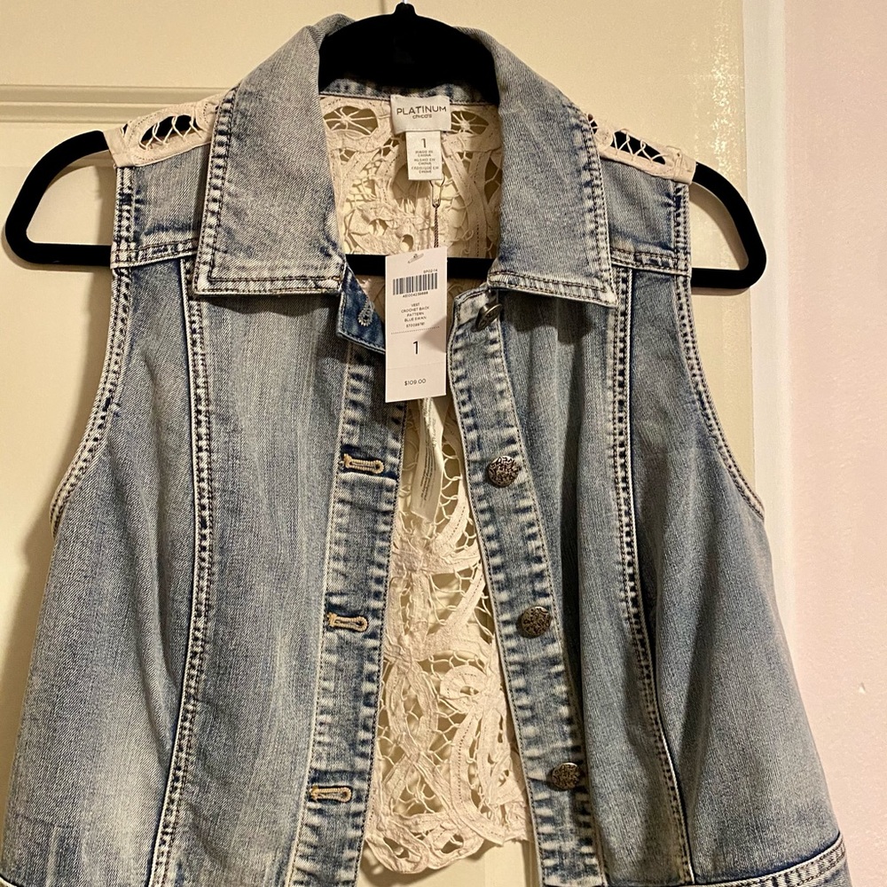 Chico’s Blue Jean Vest